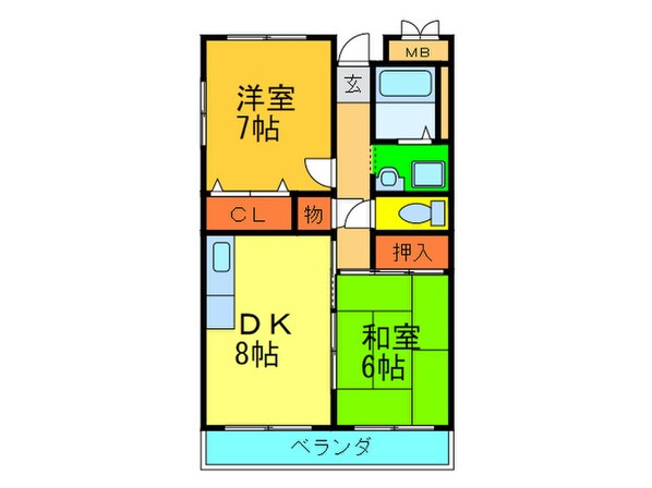 レ－ゼンハイムⅡの物件間取画像